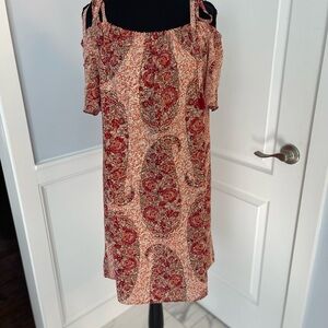 Madewell Floral Cold Shoulder Dress
